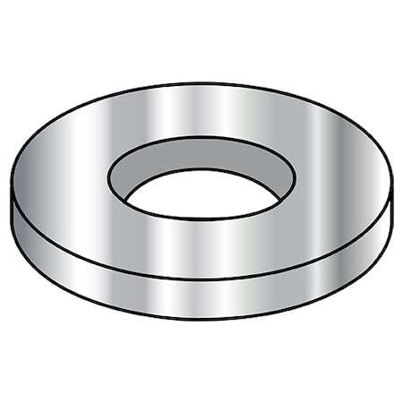 Zoro Select Flat Washer, Fits Bolt Size8 inSteel, PlainFinish, 5000 PK 08WFBR300