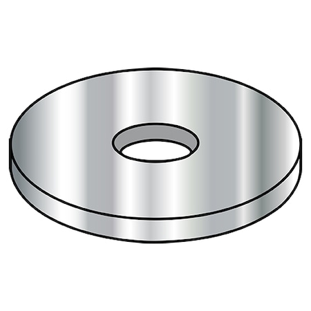 Zoro Select Flat Washers, 10 Type B, Wide 300 Series SS DFAR Made in, PK2000 10WFBW300