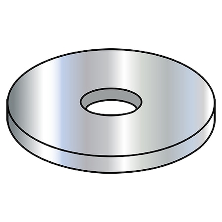 Zoro Select Flat Washer, For Screw Size 5/8X2" , Steel Zinc Plated Finish, 250 PK 62WFBW