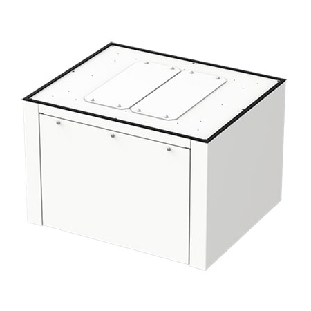 Nvent Hoffman Bases, 24.00x68.56x30.00, White, Aluminum WFHD3B6830