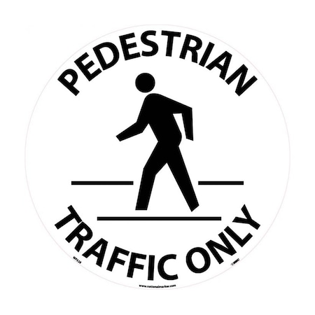 Nmc Pedestrian Traffic Only Walk On Floor Sign WFS28