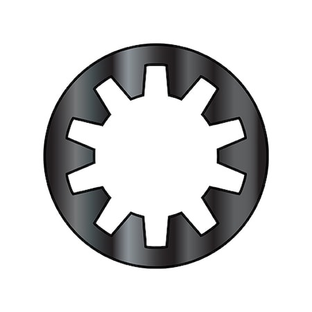 Zoro Select Internal Tooth Lock Washer, For Screw Size 5/16 in Spring Steel, Black Zinc Finish, 9000 PK 31WIBZ