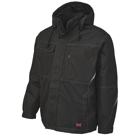 Tough Duck Jacket, 600d Polyester, zipper, Black, L WJ131