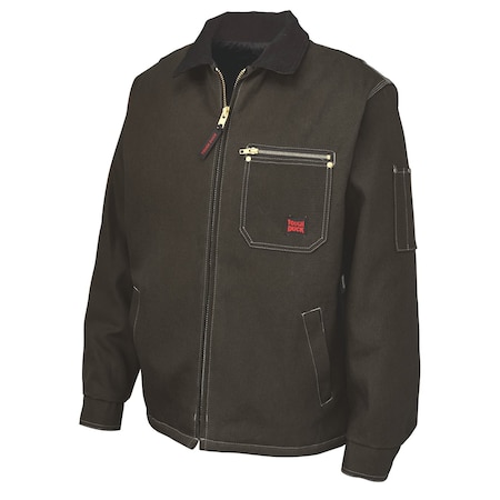 Tough Duck Jacket, 100% Cotton, DKBR, LT WJ313