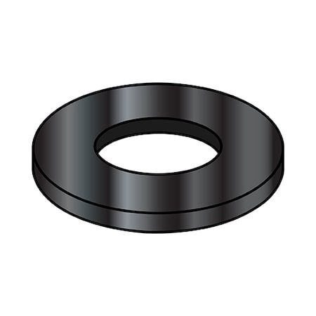 Zoro Select Flat Washer, For Screw Size 4" , Steel Black Oxide Finish, 10000 PK 04WMB