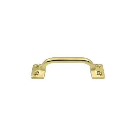 Deltana Pull, 4" Unlacquered Bright Brass WP026U3-UNL
