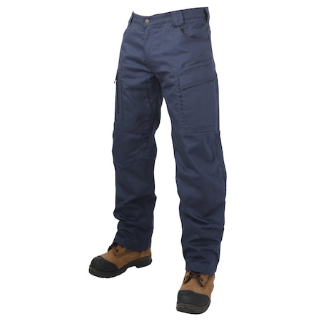 Tough Duck Men's Relaxed Fit Fleece Lined Flex Twill Cargo Pant (WP060, WP061, WP063) - Navy - 52 x 30