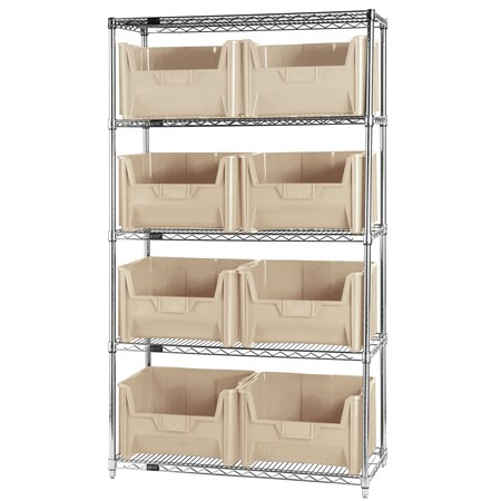 Quantum Storage Systems Shelving Unit, 18 in W x 74 in H x 42 in D, 5 Shelves WR5-700IV
