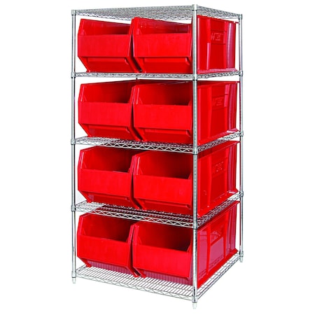 Quantum Storage Systems Shelving Unit, 48 in W x 86 in H x 36 in D, 5 Shelves WR5-995RD