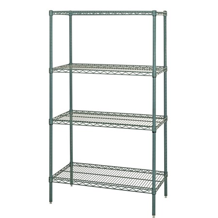 Quantum Storage Systems Wire Shelving, 36"X60"X63", Proform, Green Epoxy WR63-3660P