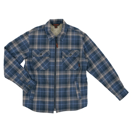 Tough Duck Shirt, 100% Cotton, NV/GR, XL WS151