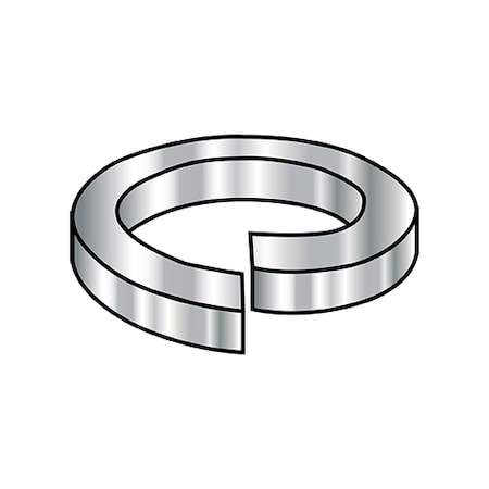 Zoro Select Split Lock Washer, For Screw Size 3/4 in 18-8 Stainless Steel, Plain Finish, 100 PK 75WS188