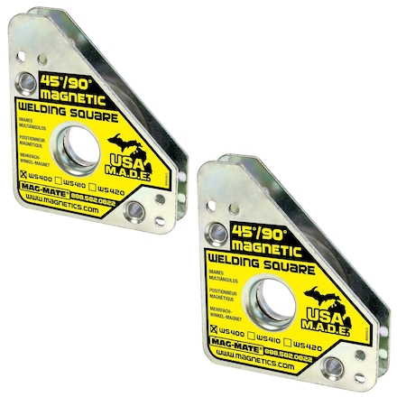 Mag-Mate Magnetic Welding Square Holds 75 lb, PK2 WS400PK02