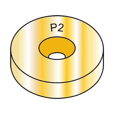 Zoro Select Flat Washer, For Screw Size 1/4" , Steel Zinc Yellow Finish, 9400 PK 14WSAETH
