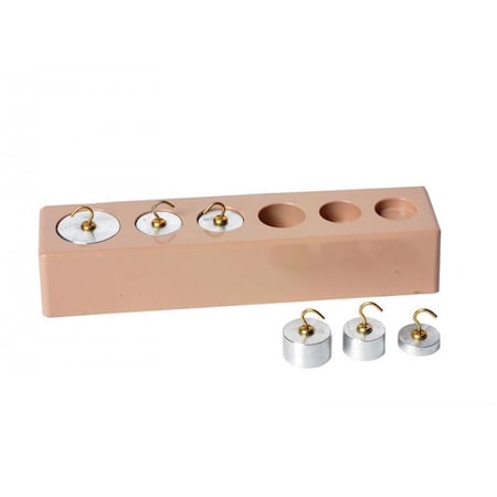 United Scientific Hooked Weight Set Of 6, Aluminum WSAL06