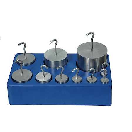 United Scientific Hooked Weight Set Of 10, Stainless Steel WSST10