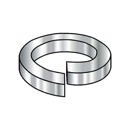Zoro Select Split Lock Washer, For Screw Size #10 18-8 Stainless Steel, Plain Finish, 7500 PK 10WSV188
