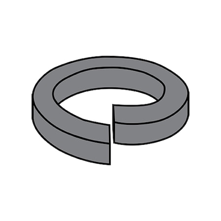 Zoro Select Split Lock Washer, For Screw Size #10 Steel, Plain Finish, 15000 PK 10WSVP