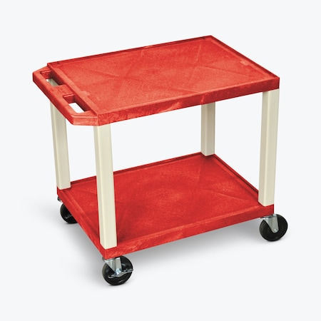Luxor AV Cart, Two Shelves, Putty Legs, 26"H WT26R