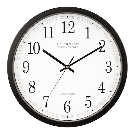 La Crosse Technology Atomic Analog Wall Clock, 14" WT-3143A-INT