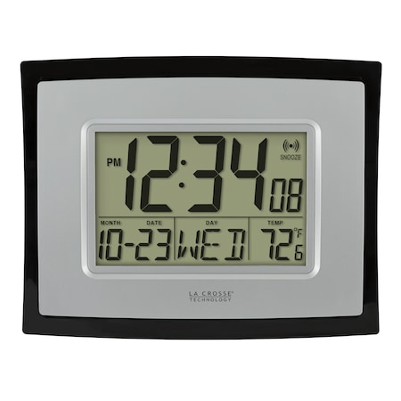 LA CROSSE TECHNOLOGY Digital Wall Clock w Indoor Temp WT-8002U-INT