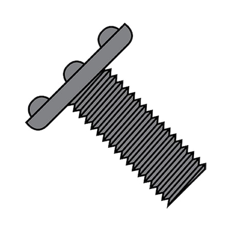 ZORO SELECT Weld Stud, 1/4"-20, 0.375 in, Top Projection, Steel, PlainFinish, 2000 PK 1406WT