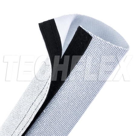 Techflex Braided Cable Wrap, 3 in Inside Dia., 25 ft, Silver WWH3.00SV