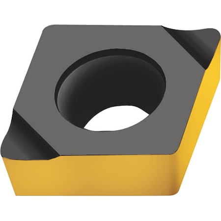 Walter Diamond Turning Insert, Positive, Neutral, CCGT, 0.0080", CarbideTiCN+Al2O3+(TiN) CCGT060202-X15 WAK15