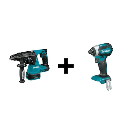 Makita Cordless Rotary Hammer Drill, w/Impact XRH01Z + XDT13Z