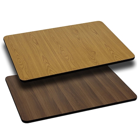 Flash Furniture Natural/Walnut Reversible Top, 24 x 42 XU-WNT-2442-GG