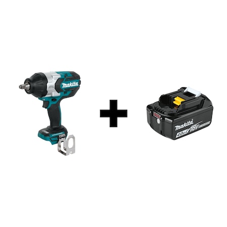 Makita Impact Wrench, Cordless, w/Battery XWT08Z + BL1840B