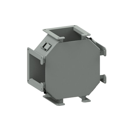 Wiegmann N1 CROSS (HS/S WW) 10X10X14 CS, GRY, 1 Rating, Carbon Steel, Polyester Powder X1010