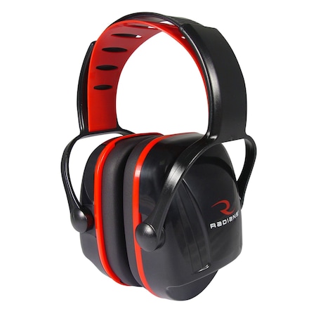 Radians X-Caliber Over-the-Head Youth Ear Muffs, Red / Black XC0130CS
