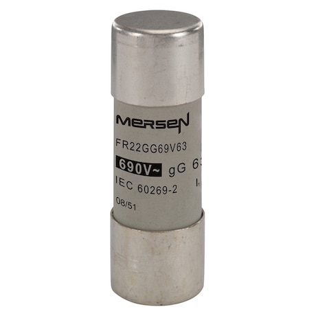 Mersen Midget Fuse, 63A, 690V AC, 120kA Y215646