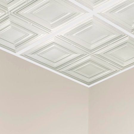 Great Lakes Tin Syracuse Ceiling Tile, 24 in W x 24 in L, 15/16 in Grid Size, 5 PK Y5000