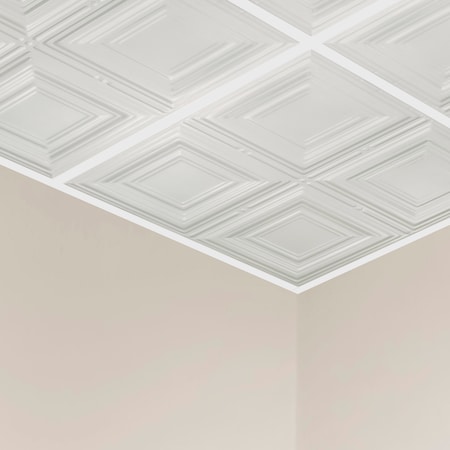 Great Lakes Tin Syracuse Ceiling Tile, 24 in W x 24 in L, 15/16 in Grid Size, 5 PK Y5001