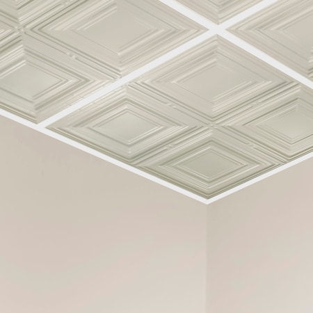 Great Lakes Tin Syracuse Ceiling Tile, 24 in W x 24 in L, 15/16 in Grid Size, 5 PK Y5002