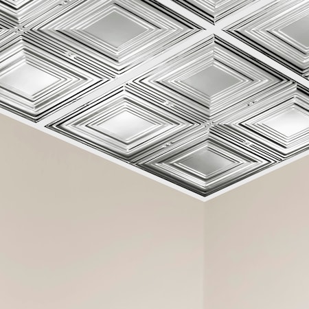 Great Lakes Tin Syracuse Ceiling Tile, 24 in W x 24 in L, 15/16 in Grid Size, 5 PK Y5003