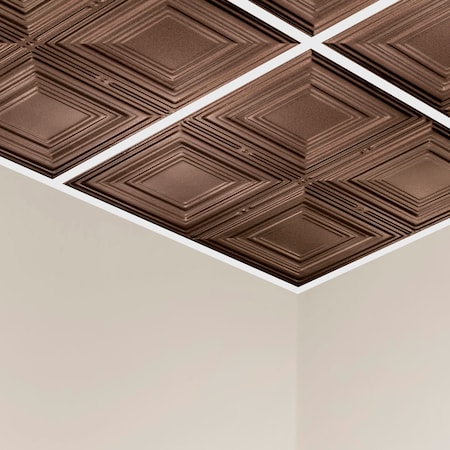 Great Lakes Tin Syracuse Ceiling Tile, 24 in W x 24 in L, 15/16 in Grid Size, 5 PK Y5005