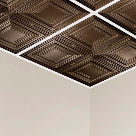 Great Lakes Tin Syracuse Ceiling Tile, 24 in W x 24 in L, 15/16 in Grid Size, 5 PK Y5006