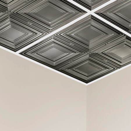 Great Lakes Tin Syracuse Ceiling Tile, 24 in W x 24 in L, 15/16 in Grid Size, 5 PK Y5007