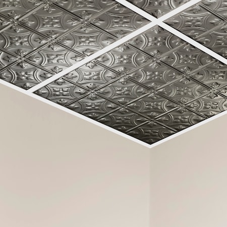 Great Lakes Tin Hamilton Ceiling Tile, 24 in W x 24 in L, 15/16 in Grid Size, 5 PK Y5207