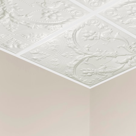 Great Lakes Tin Saginaw Ceiling Tile, 24 in W x 24 in L, 15/16 in Grid Size, 5 PK Y5300