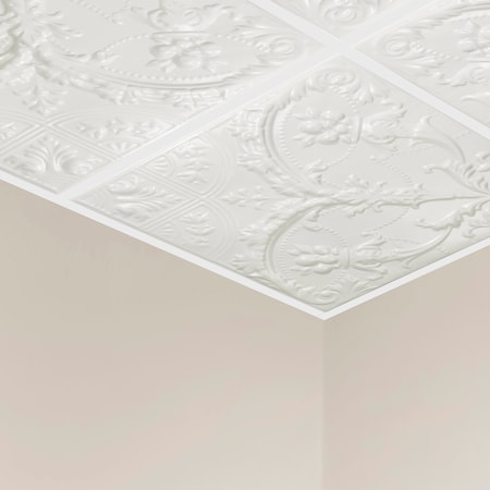 Great Lakes Tin Saginaw Ceiling Tile, 24 in W x 24 in L, 15/16 in Grid Size, 5 PK Y5301