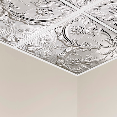 Great Lakes Tin Saginaw Ceiling Tile, 24 in W x 24 in L, 15/16 in Grid Size, 5 PK Y5304