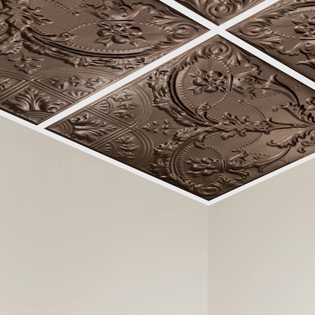 Great Lakes Tin Saginaw Ceiling Tile, 24 in W x 24 in L, 15/16 in Grid Size, 5 PK Y5305