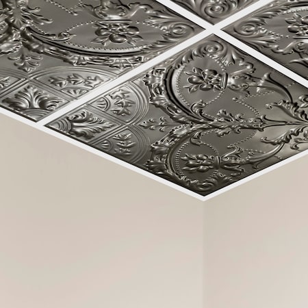 Great Lakes Tin Saginaw Ceiling Tile, 24 in W x 24 in L, 15/16 in Grid Size, 5 PK Y5307