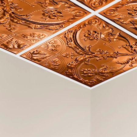 Great Lakes Tin Saginaw Ceiling Tile, 24 in W x 24 in L, 15/16 in Grid Size, 5 PK Y5308