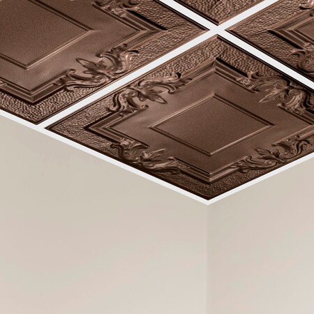 Great Lakes Tin Niagara Ceiling Tile, 24 in W x 24 in L, 15/16 in Grid Size, 5 PK Y5405
