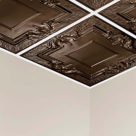 Great Lakes Tin Niagara Ceiling Tile, 24 in W x 24 in L, 15/16 in Grid Size, 5 PK Y5406